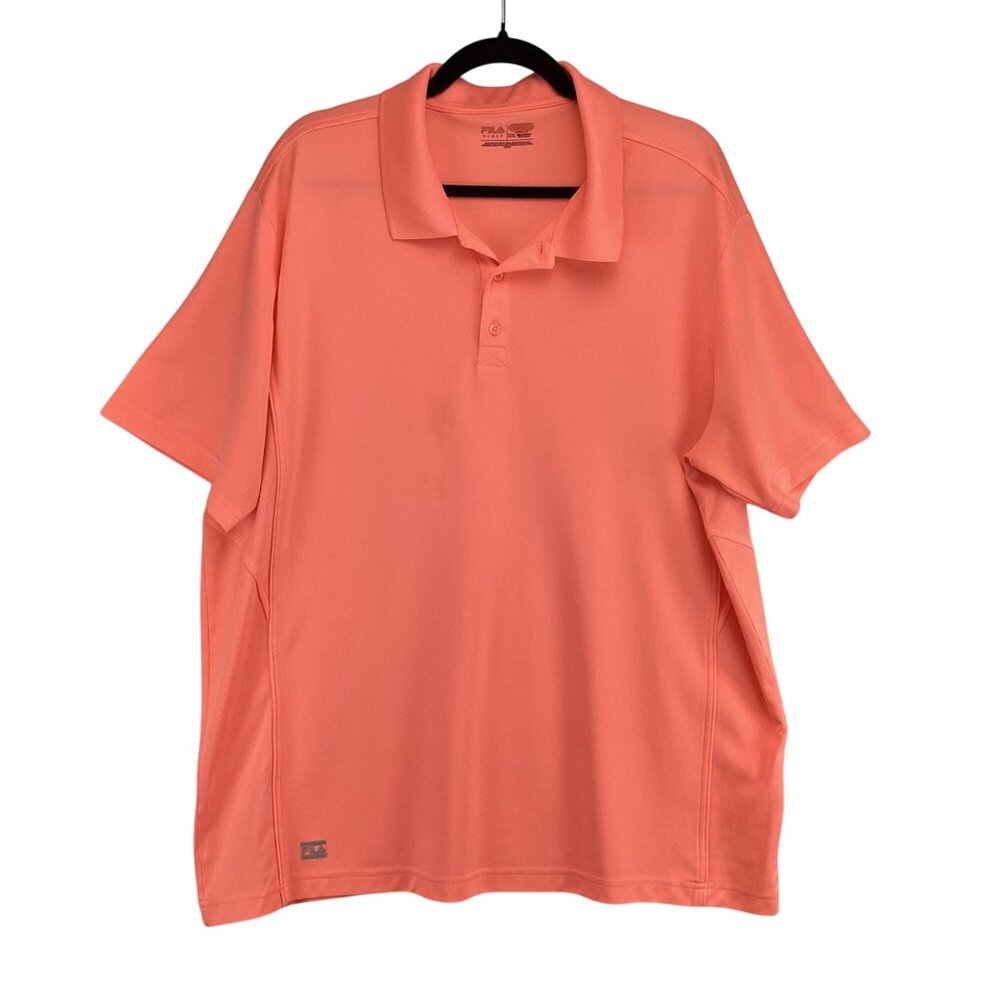 Fila Sport Golf Athletic Fit Polo Shirt Size‎ XXL Orange Men’s Short Sleeve